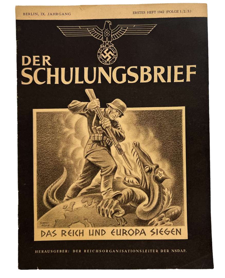 WW2 German NSDAP Newspaper "Der Schulungsbrief", 1. / 2. / 3., 1942