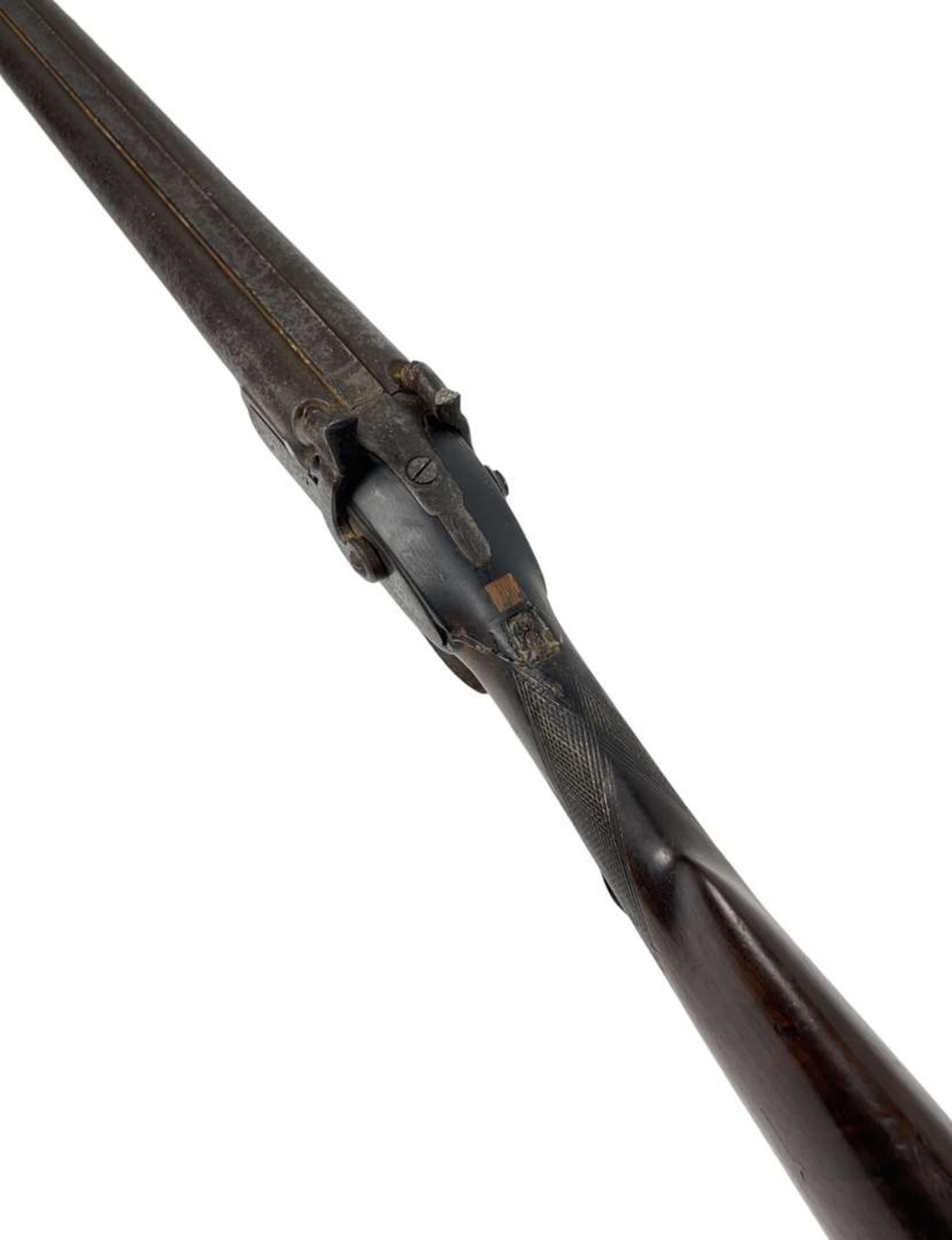 18th/19th Century Percussion Double Barrel Hunting Rifle - Image 4 of 7