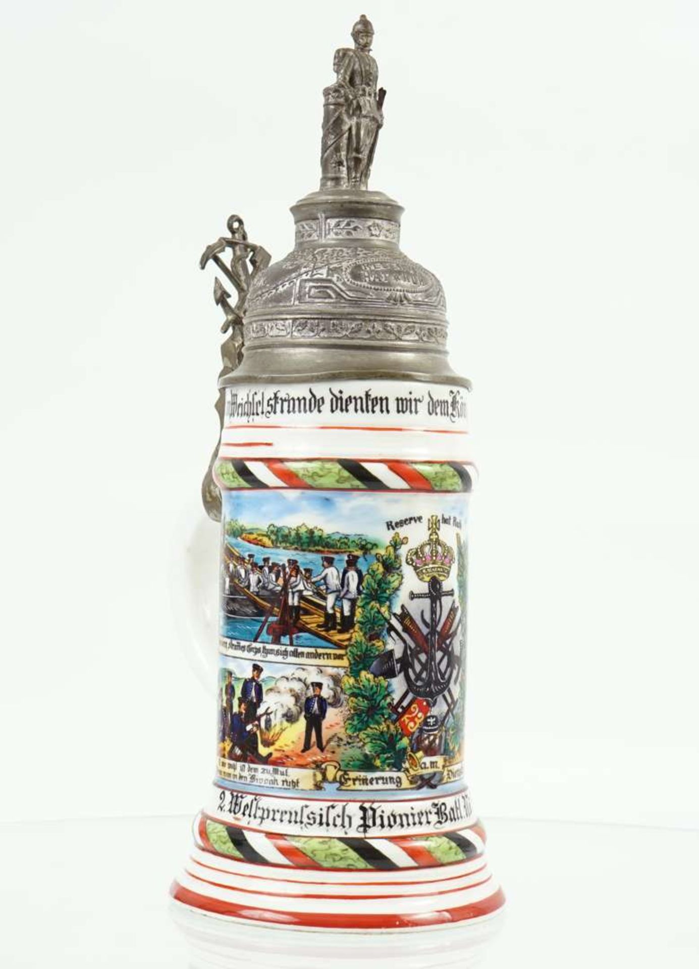 WW1 German Tankard&nbsp;- 2nd West Prussian Pioneer Battalion No. 23, Graudenz (Grudziądz) - Image 7 of 12