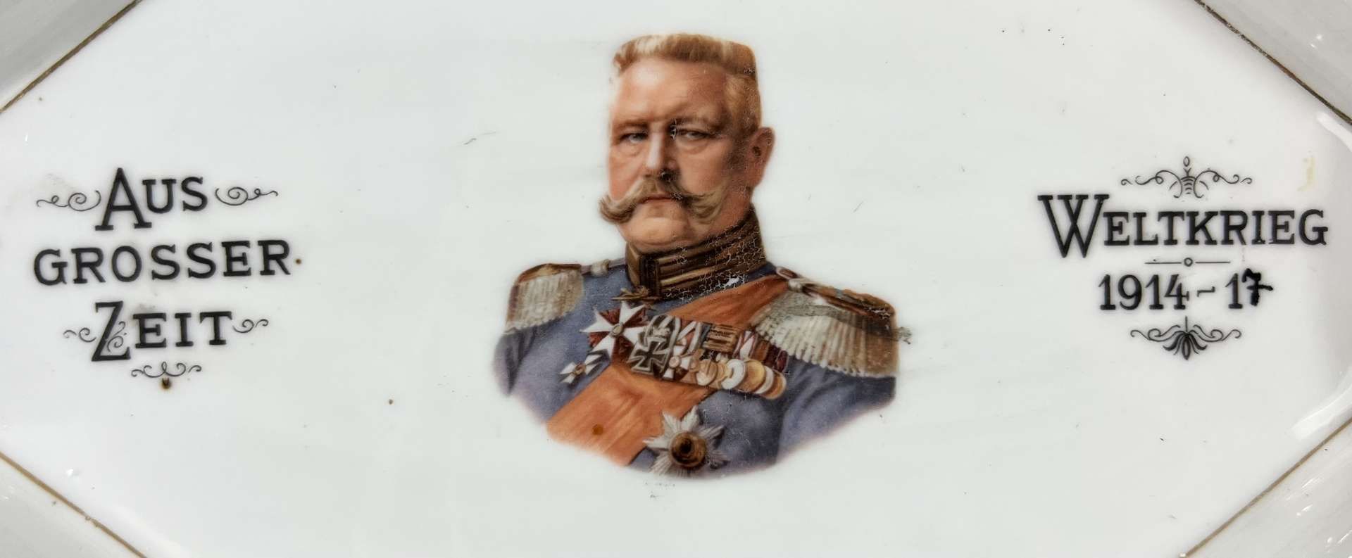 WW1 German/Prussian Patriotic Platter “Aus grosser Zeit”, 1917 - Image 2 of 3