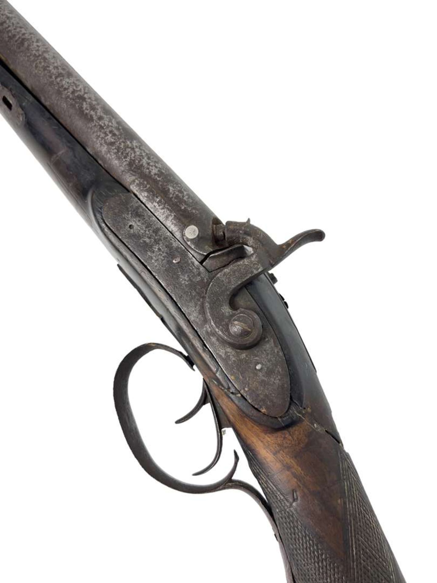 18th/19th Century Percussion Double Barrel Hunting Rifle - Image 5 of 7