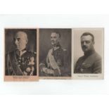 pre-WW2 Lot of 3 Polish Postcards Generals