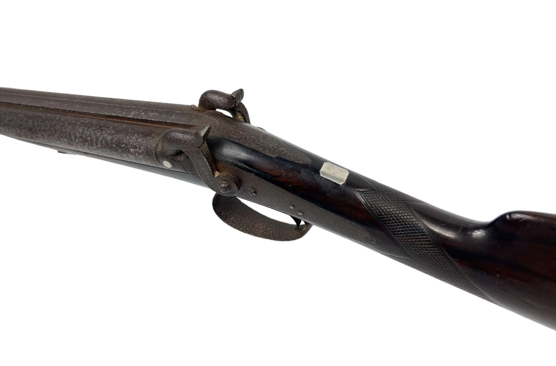 18th/19th Century Percussion Double Barrel Hunting Rifle - Image 2 of 5