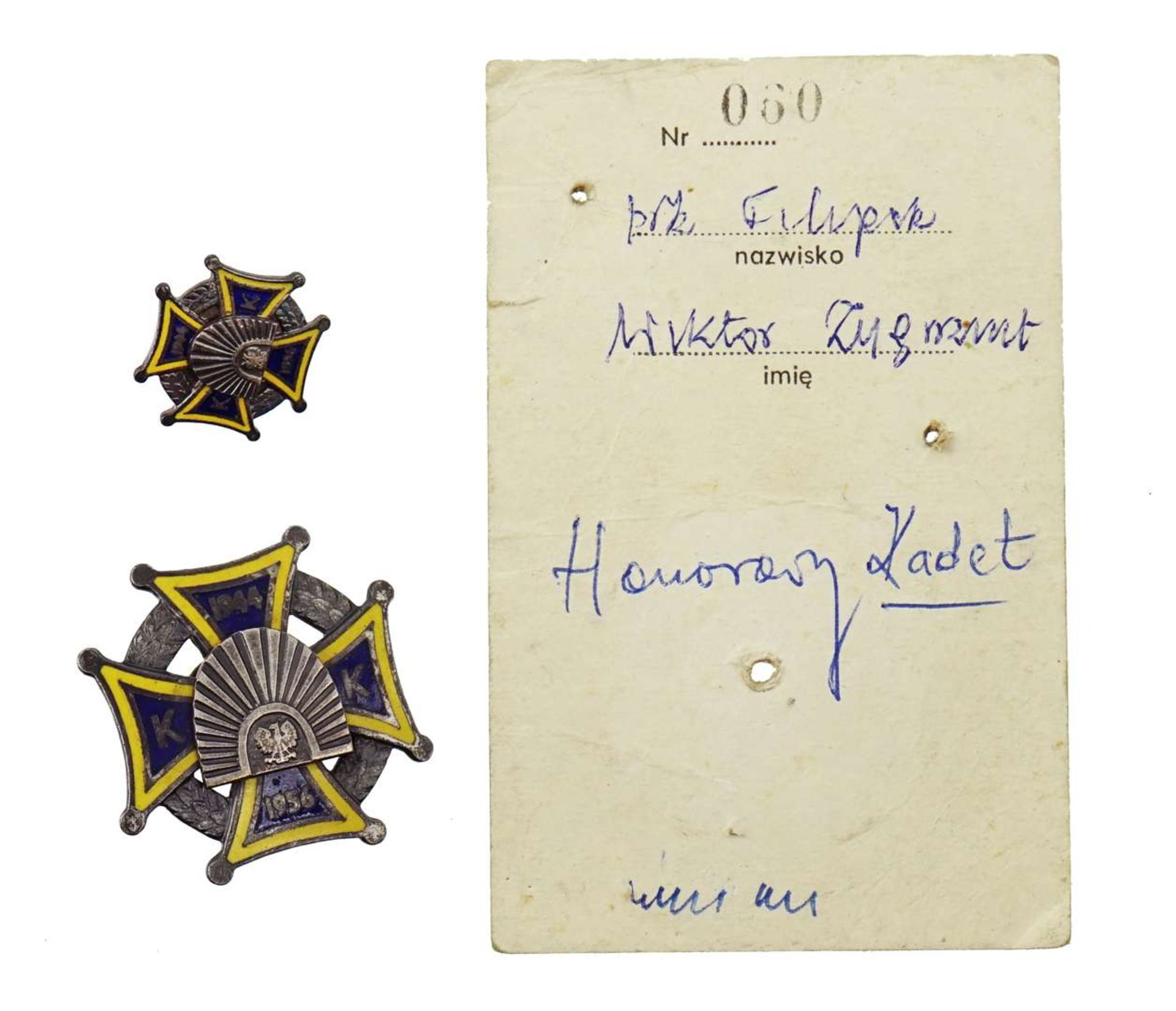 <p>post-WW2 Polish Communist Rare Badge Group Col. Wiktor Filipek</p> - Image 9 of 12