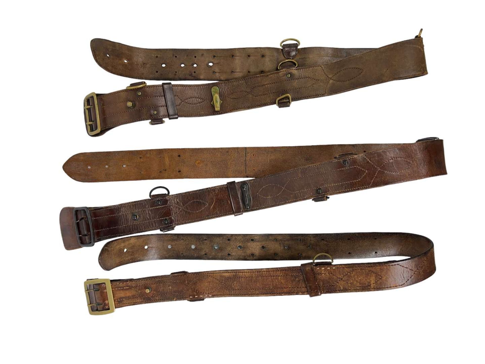 WW1/WW2 British Leather “Sam Brown” Officer's Belts - Image 2 of 3