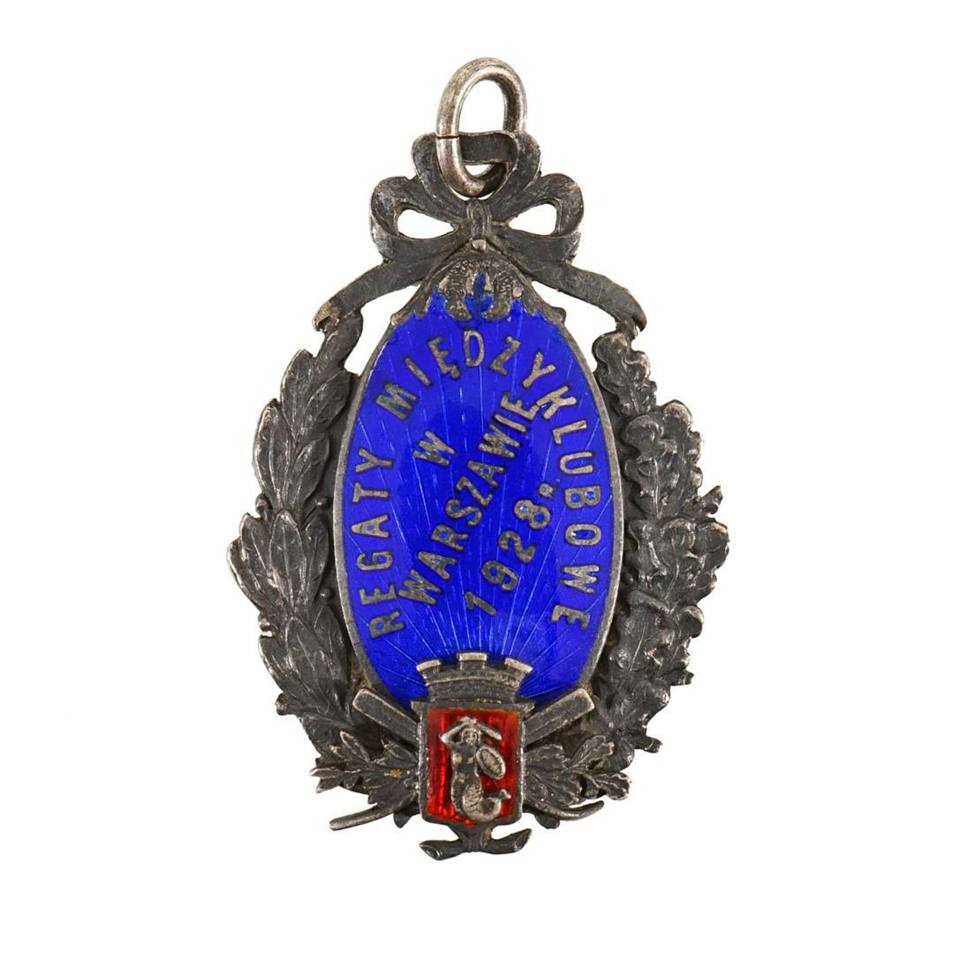 pre-WW2 Polish Silver Warsaw Women's Rowing Club Token -1928.&nbsp;