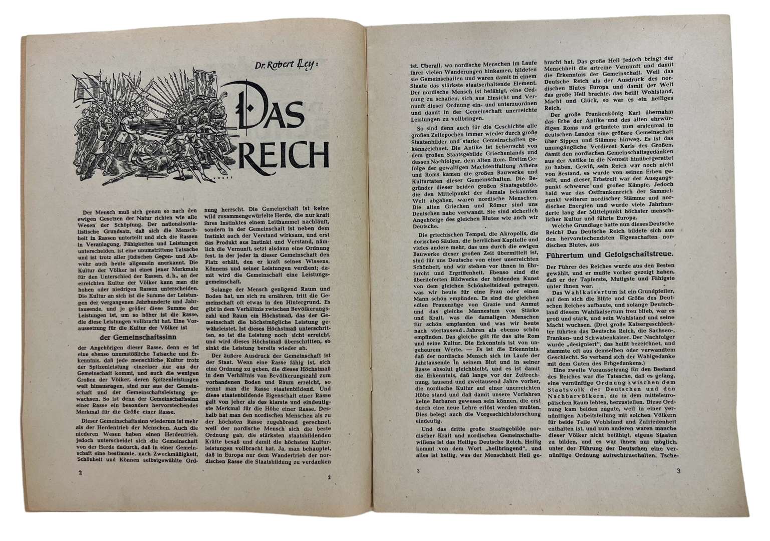 WW2 German NSDAP Newspaper "Der Schulungsbrief", 1. / 2. / 3., 1942 - Image 3 of 3