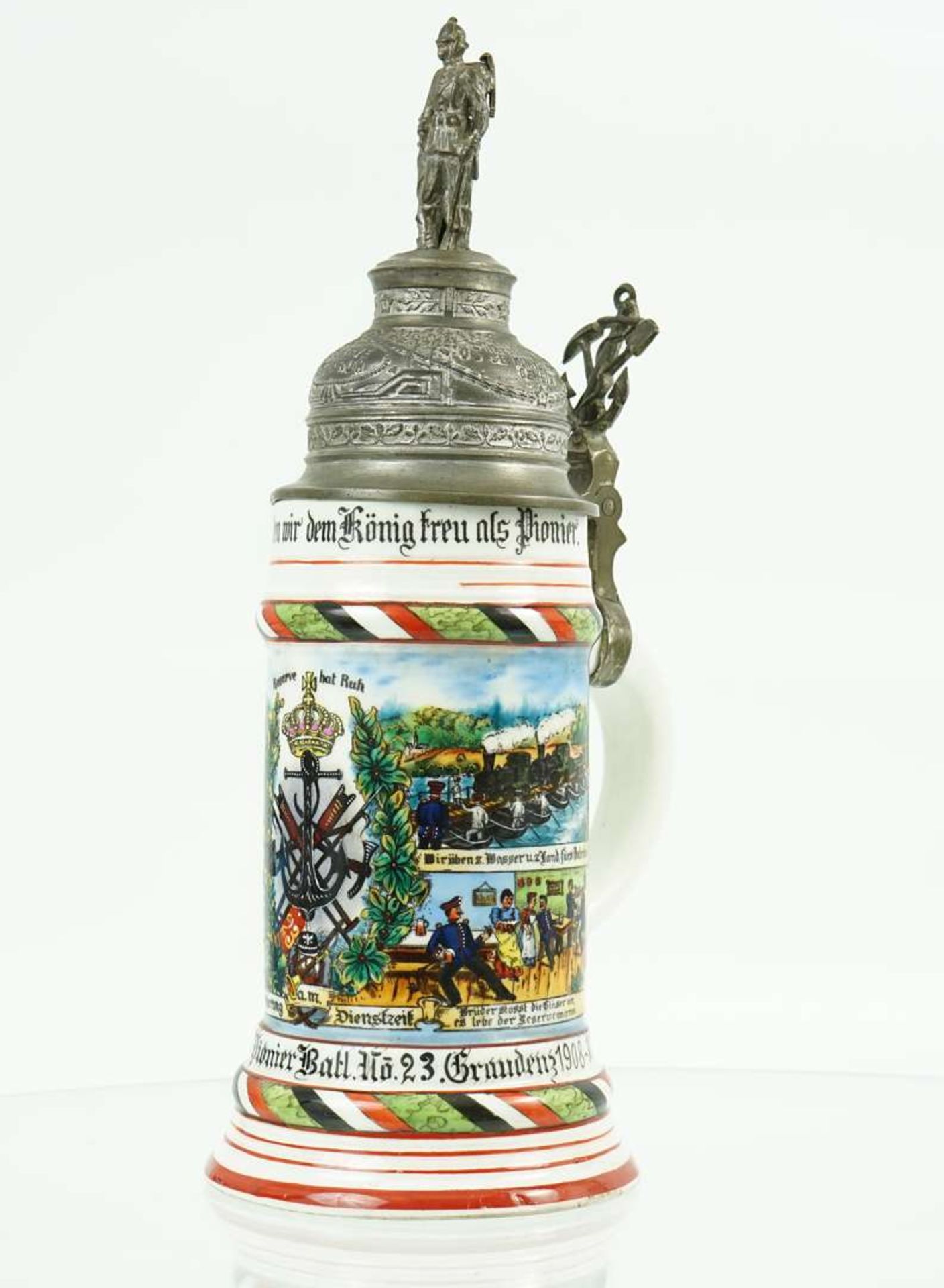 WW1 German Tankard&nbsp;- 2nd West Prussian Pioneer Battalion No. 23, Graudenz (Grudziądz)