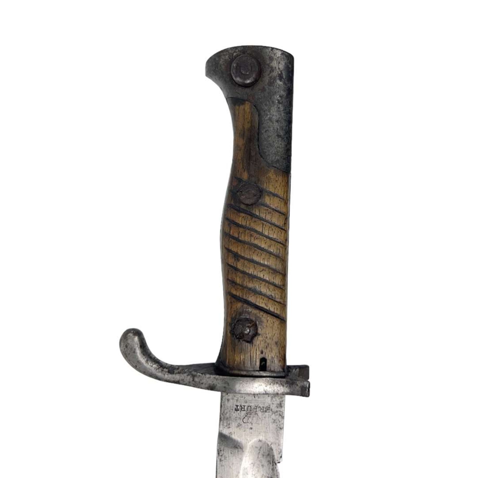 WW1 German/Prussion S98/05 “Butcher” Bayonet Sawback - Image 4 of 6