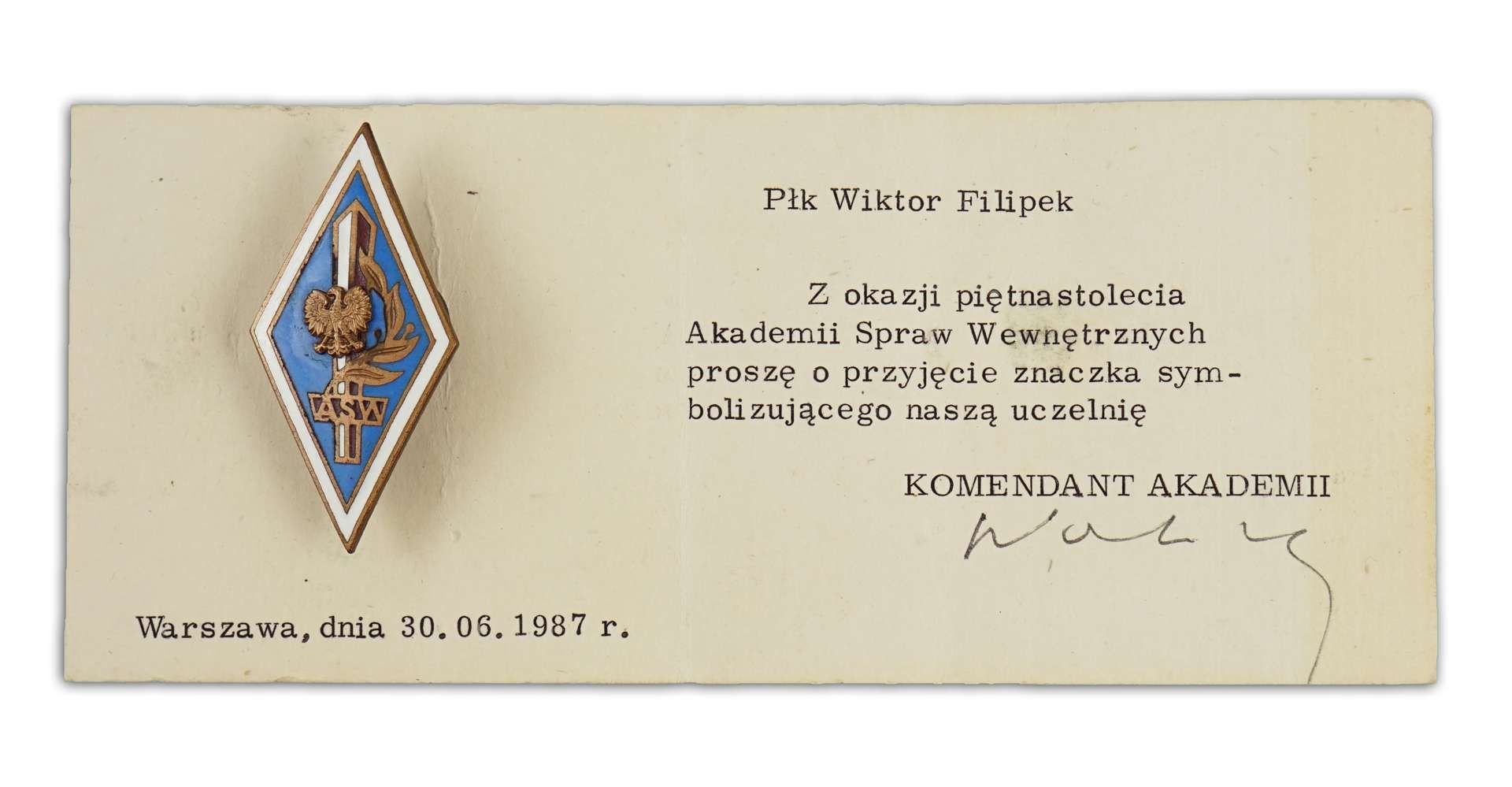 <p>post-WW2 Polish Communist Rare Badge Group Col. Wiktor Filipek</p> - Image 2 of 12