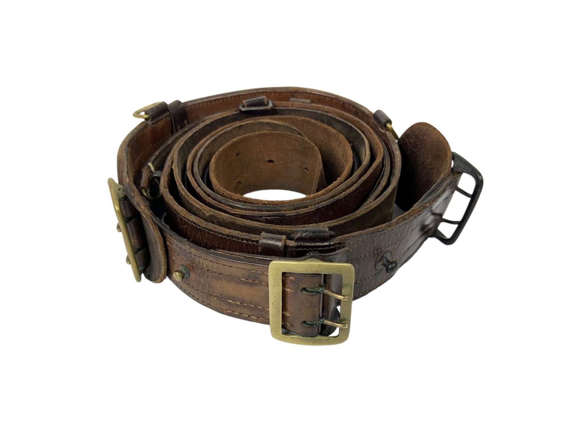 WW1/WW2 British Leather “Sam Brown” Officer's Belts - Image 3 of 3