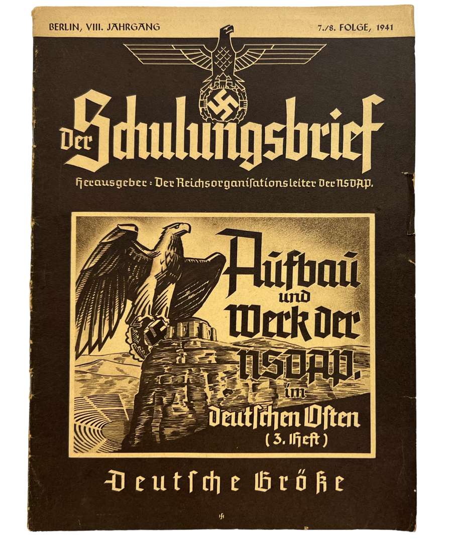 WW2 German NSDAP Newspaper "Der Schulungsbrief", 7. / 8., 1941