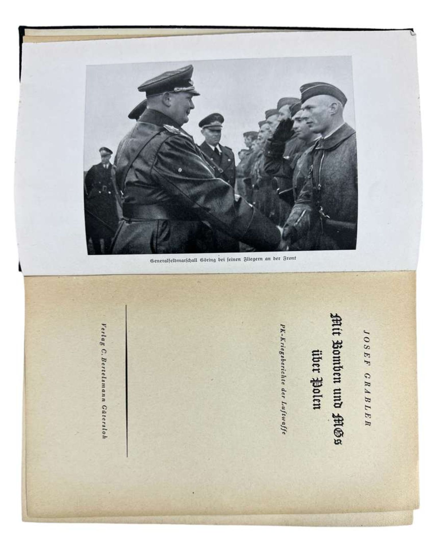WW2 German Book Polish Campaign „Mit Bomben und MGs uber Polen”, Josef Grabler - Image 2 of 2