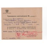 post-WW2 Polish Temporary Certificate Oder-Neisse and the Baltic Sea Medal