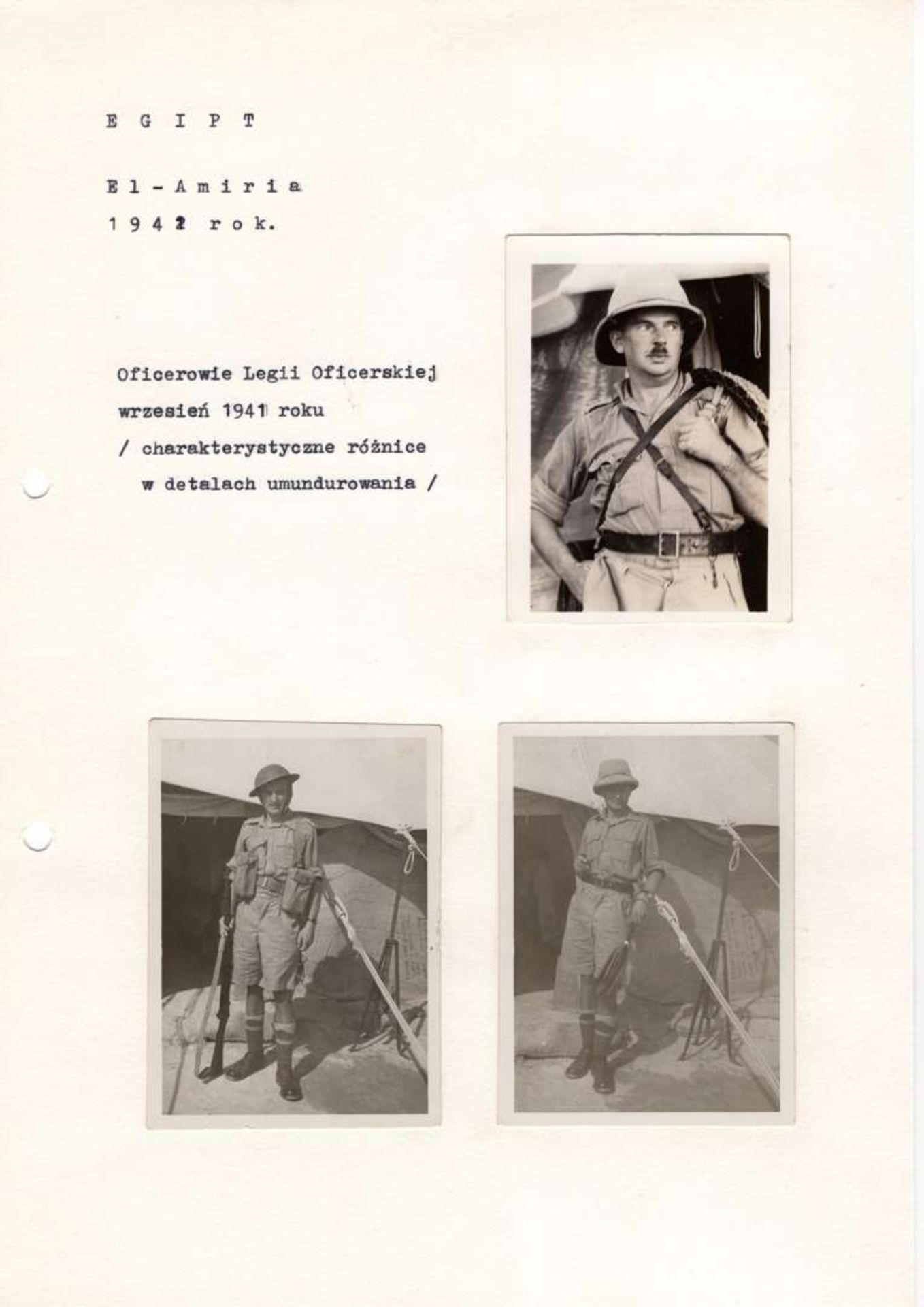 WW2 Polish Officers of the Officers' Legion. Photos from Egypt - El-Amiria 1942