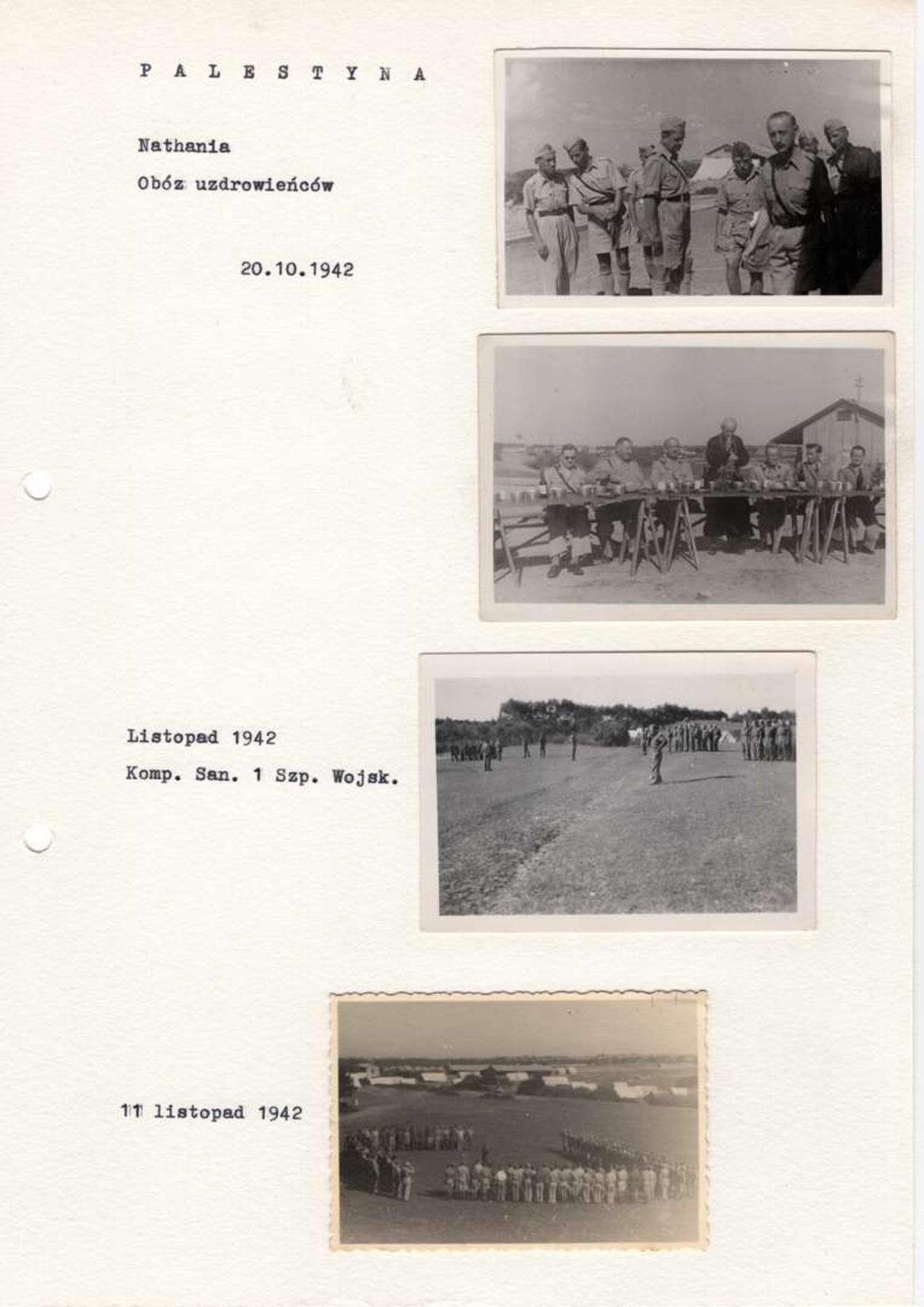 WW2 Polish Photos - Pictures Palestine 1942. Sanitary Company of the 1st War Hospital.