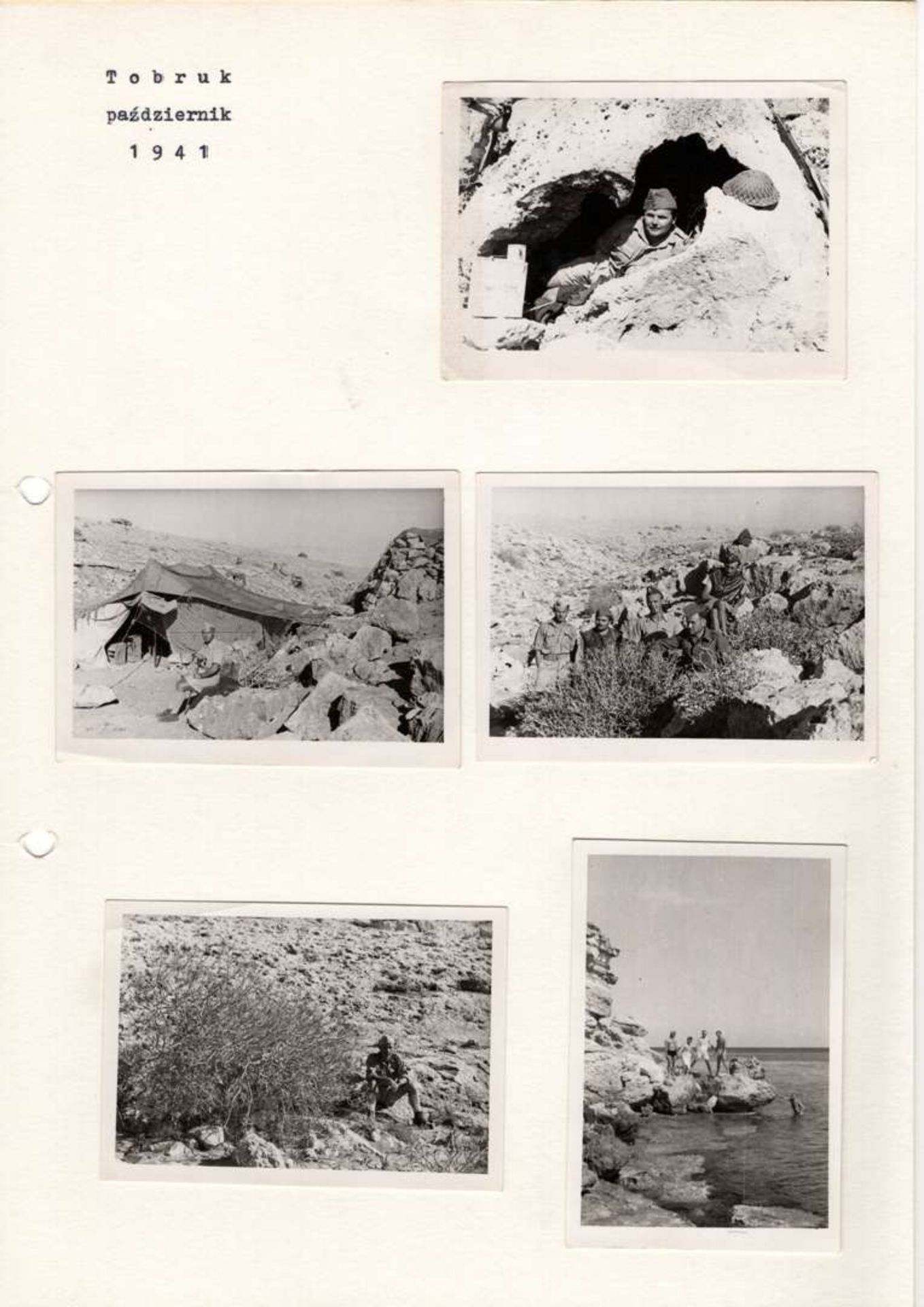 WW2 Polish photo of Fortified positions Tobruk. Photos - Tobruk October 1941