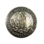 Polish People's Republic Badge Reconstruction of the Destroyed Cathedral in Warsaw