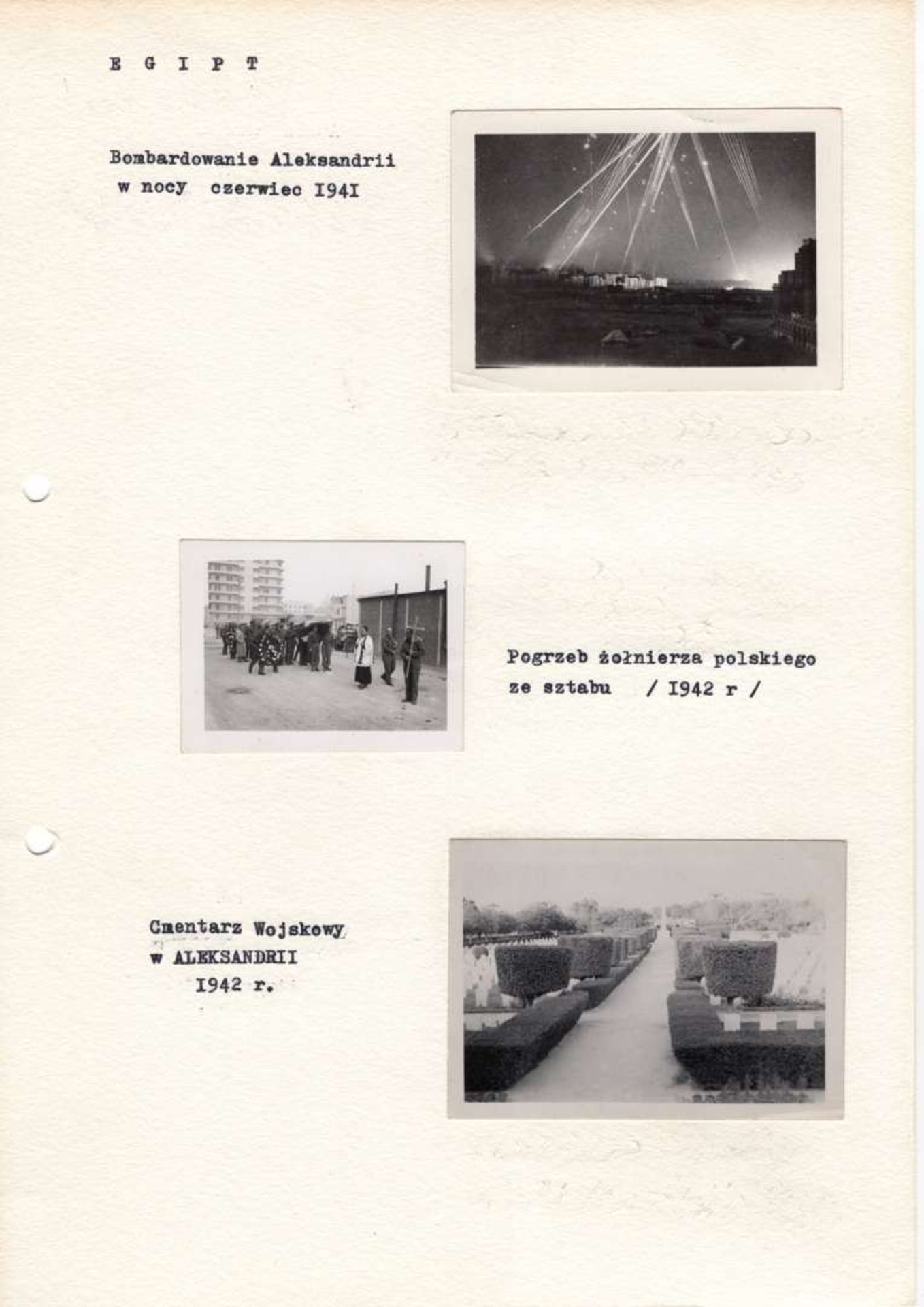 WW2 Polish Photo Bombing of Alexandria 1941/42