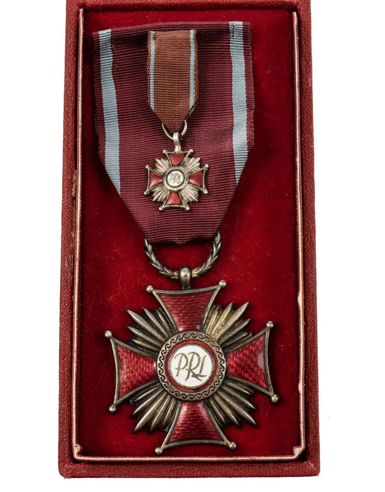 Polish People's Republic Silver Cross of Merit with a miniature - Bild 2 aus 3