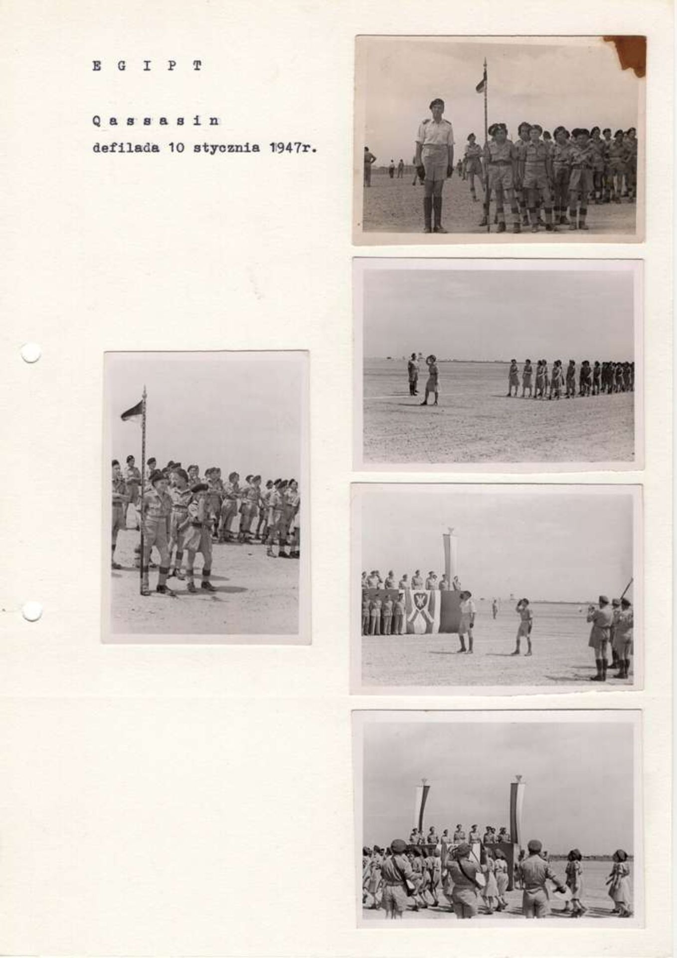 WW 2 Polish Photos from the parade in Qassasin, Egypt, January 10, 1947.
