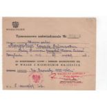 post-WW2 Polish Temporary Certificate for the Medal For Warsaw (Russian Soldier)