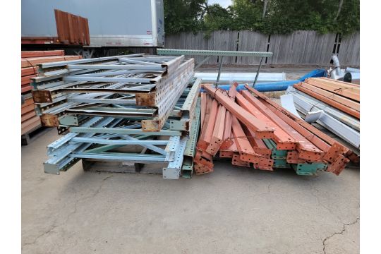 PICK UP LOCATION DUNCANVILLE, TX: Cantilever Pallet Shelving Assortment, 2 Pallets with 8 ft Rails a - Image 2 of 6