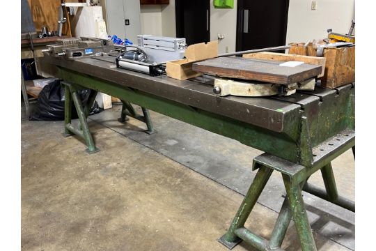 HD Planer Table w/ HD Horses, 30x96" - NO CONTENTS INCLUDED - - A $100 Rigging fee will be added to - Image 1 of 3