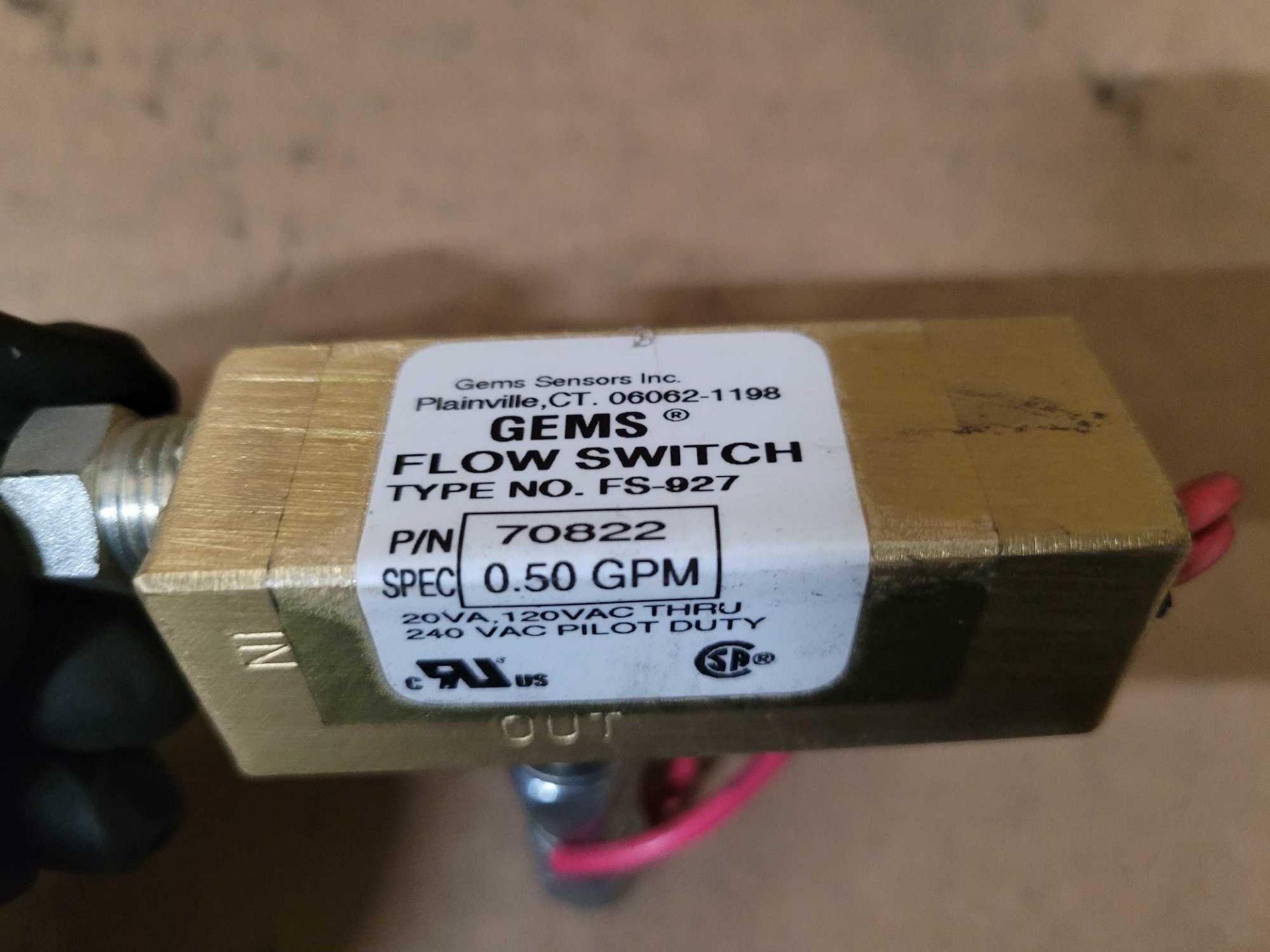 LOT OF 9 GEMS FS-927 FLOW SWITCH - Image 2 of 2