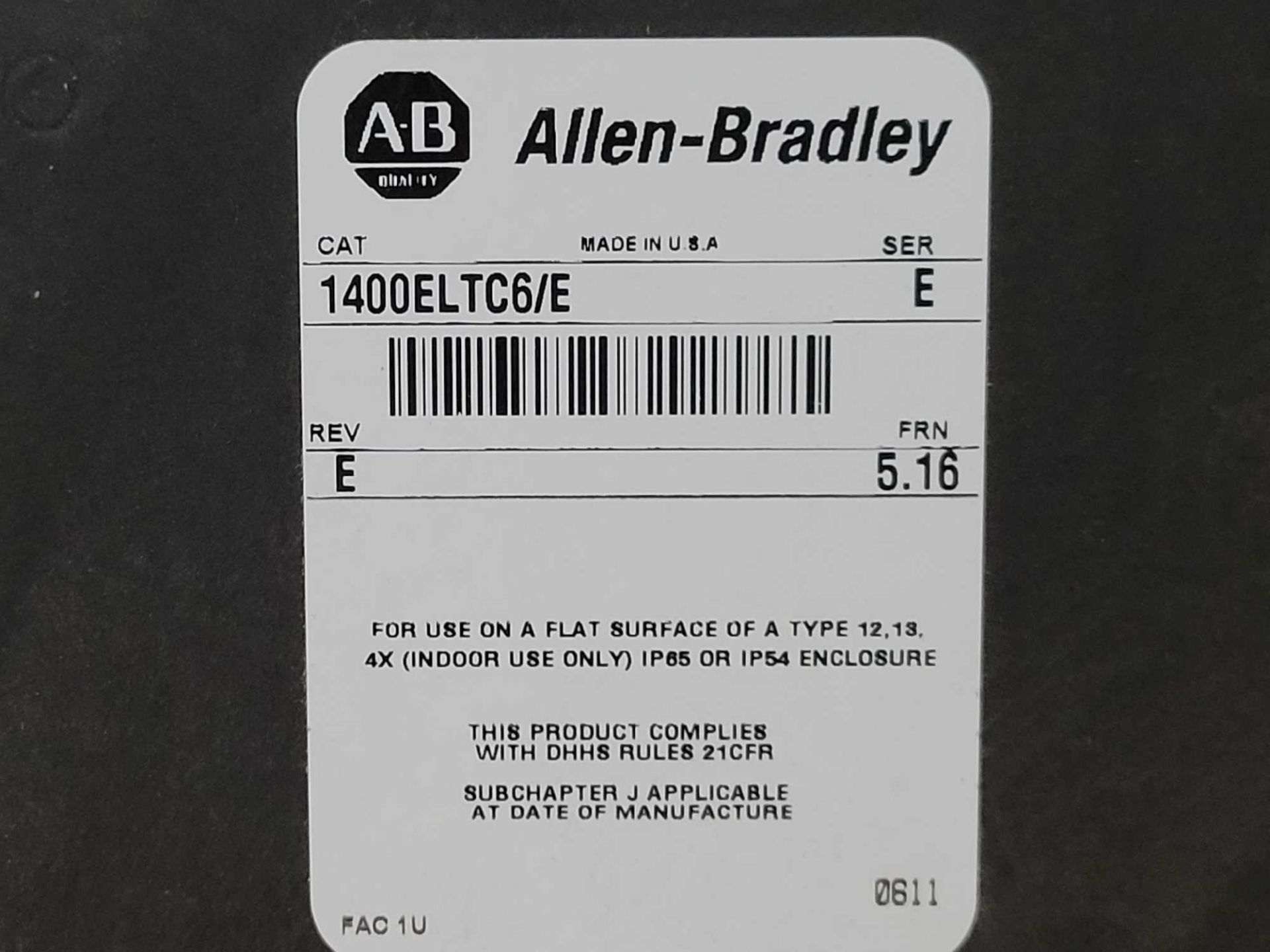 LOT OF 2 ALLEN BRADLEY 1400ELTC6 /E PANELVIEW 1400E SCREEN - Image 3 of 3