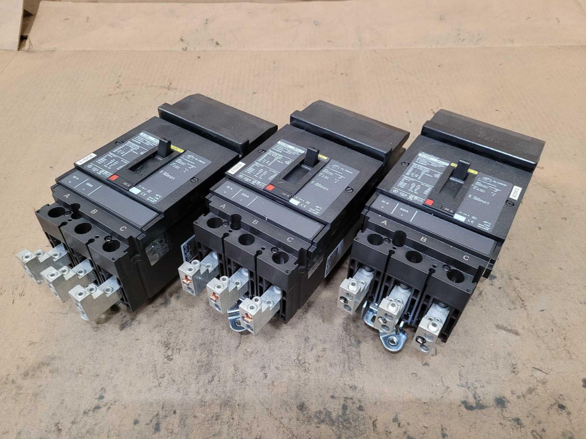 LOT OF 3 SQUARE D HJA36030 30 AMP CIRCUIT BREAKER