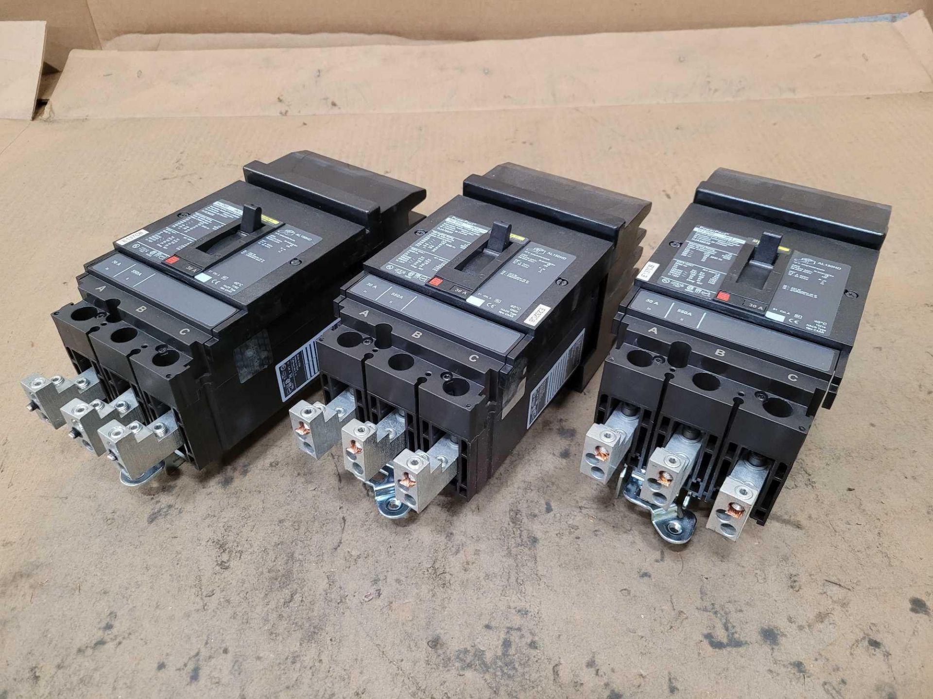 LOT OF 3 SQUARE D HJA36030 30 AMP CIRCUIT BREAKER