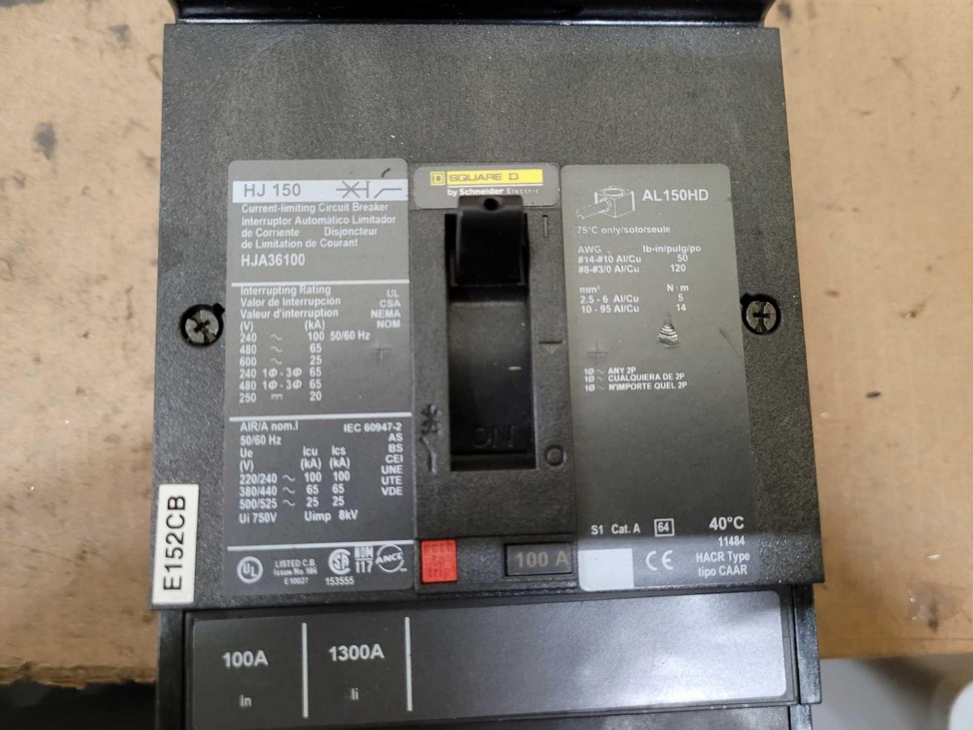 LOT OF 3 SQUARE D HJA36100 100 AMP CIRCUIT BREAKER - Image 3 of 3