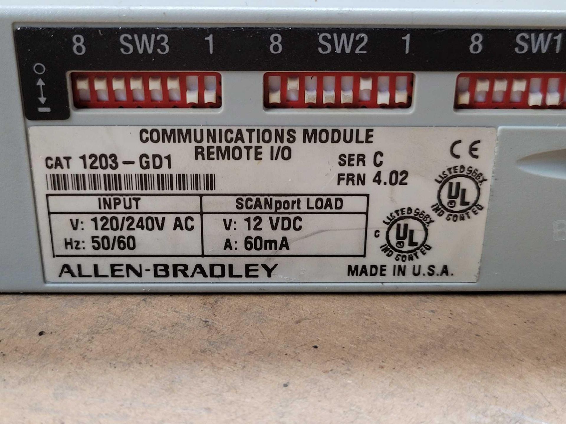 LOT OF 6 ALLEN BRADLEY 1203-GD1 /C COMMUNICATIONS MODULE - Image 2 of 3