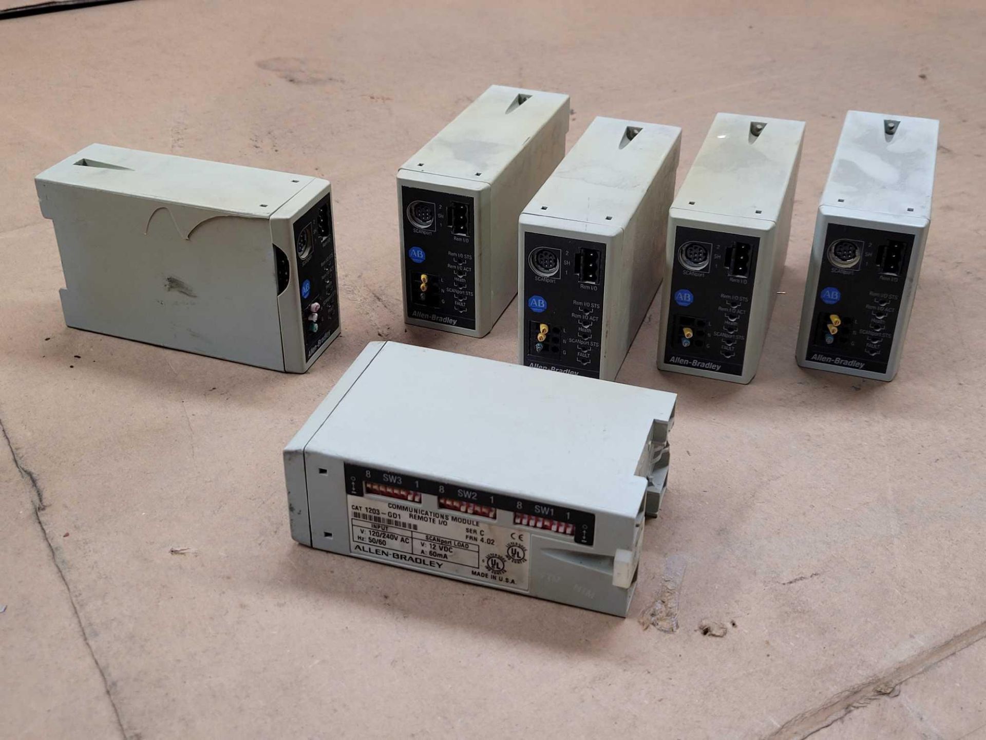 LOT OF 6 ALLEN BRADLEY 1203-GD1 /C COMMUNICATIONS MODULE