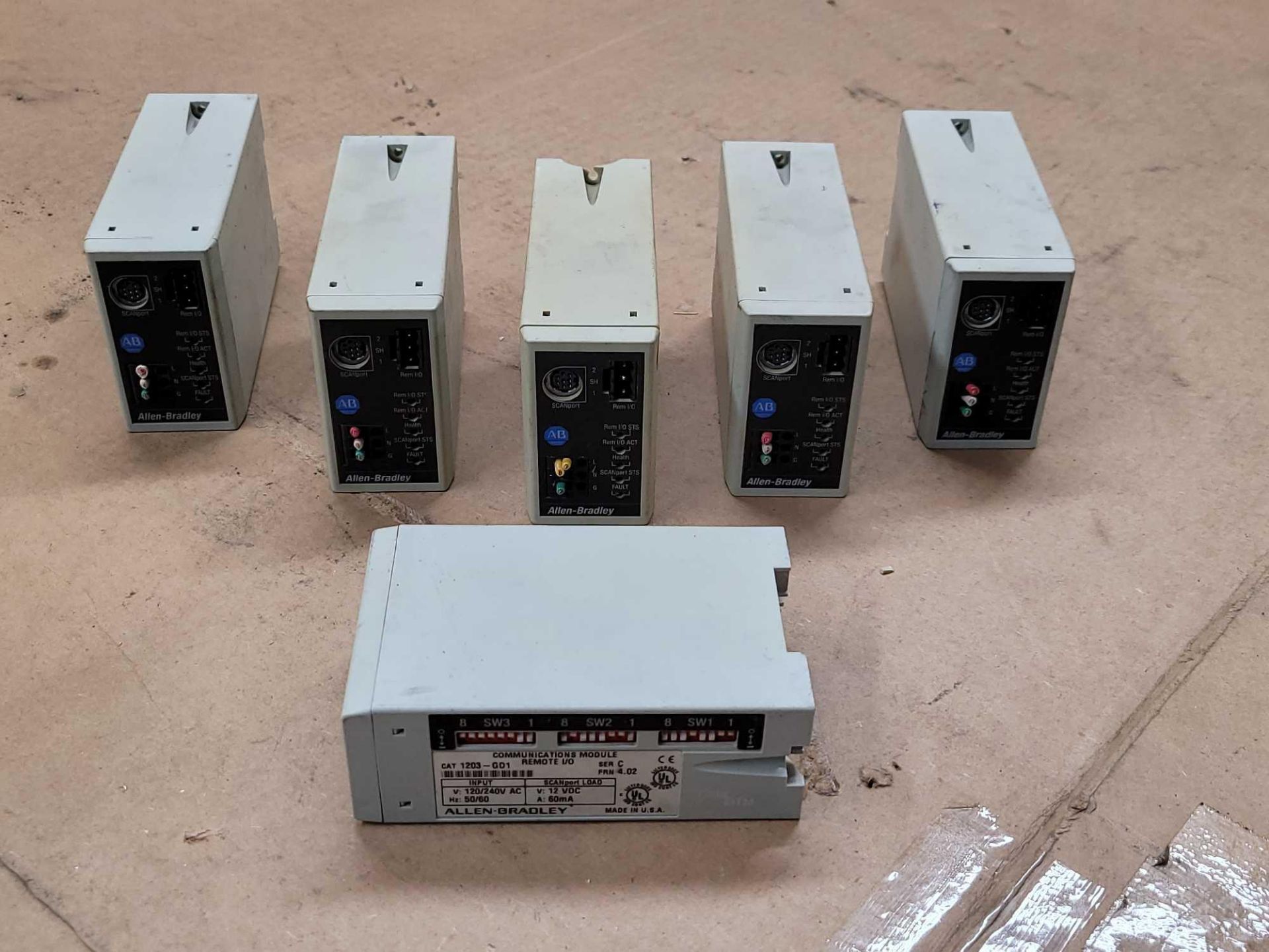 LOT OF 6 ALLEN BRADLEY 1203-GD1 /C COMMUNICATIONS MODULE