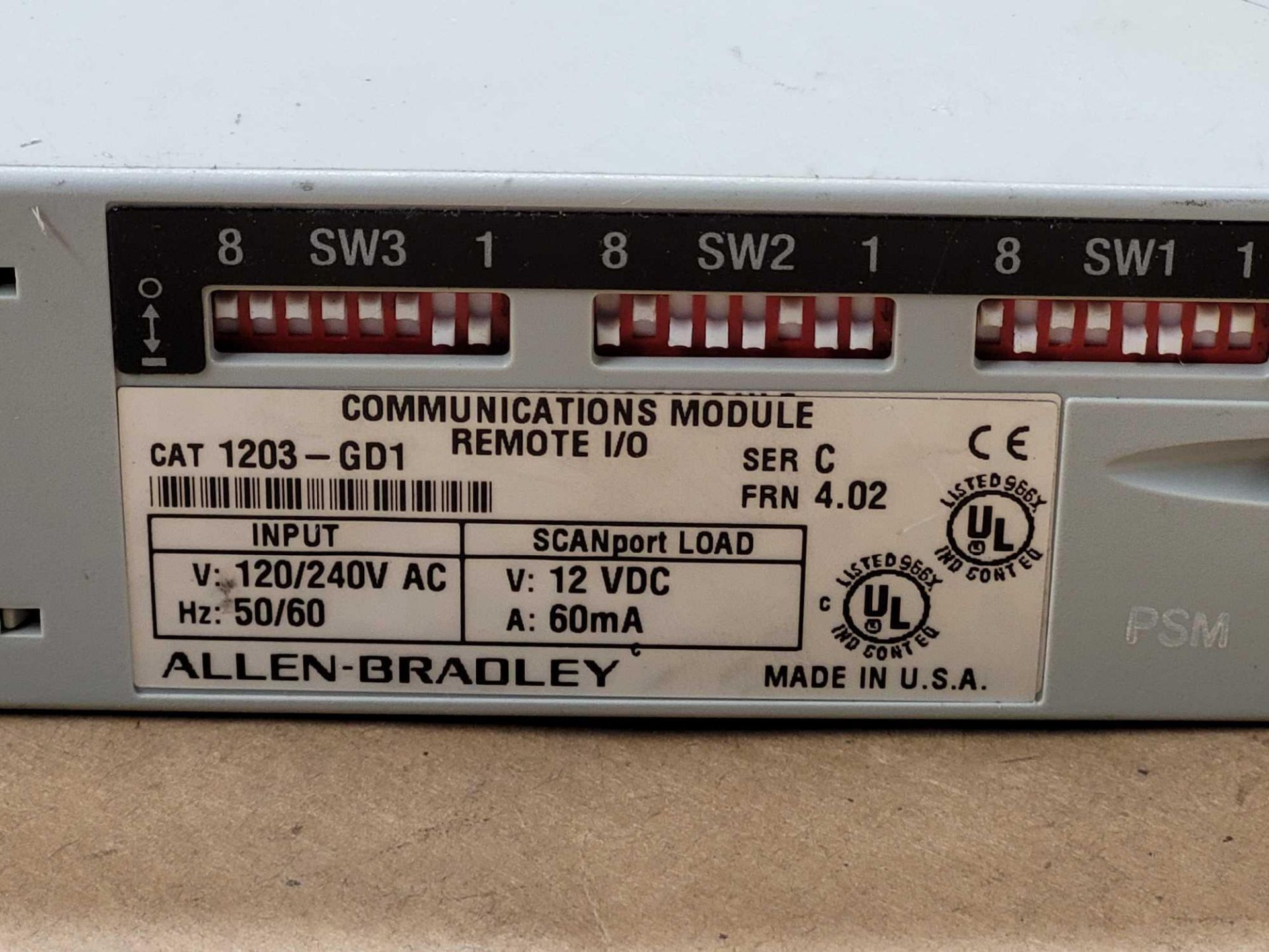 LOT OF 6 ALLEN BRADLEY 1203-GD1 /C COMMUNICATIONS MODULE - Image 2 of 3