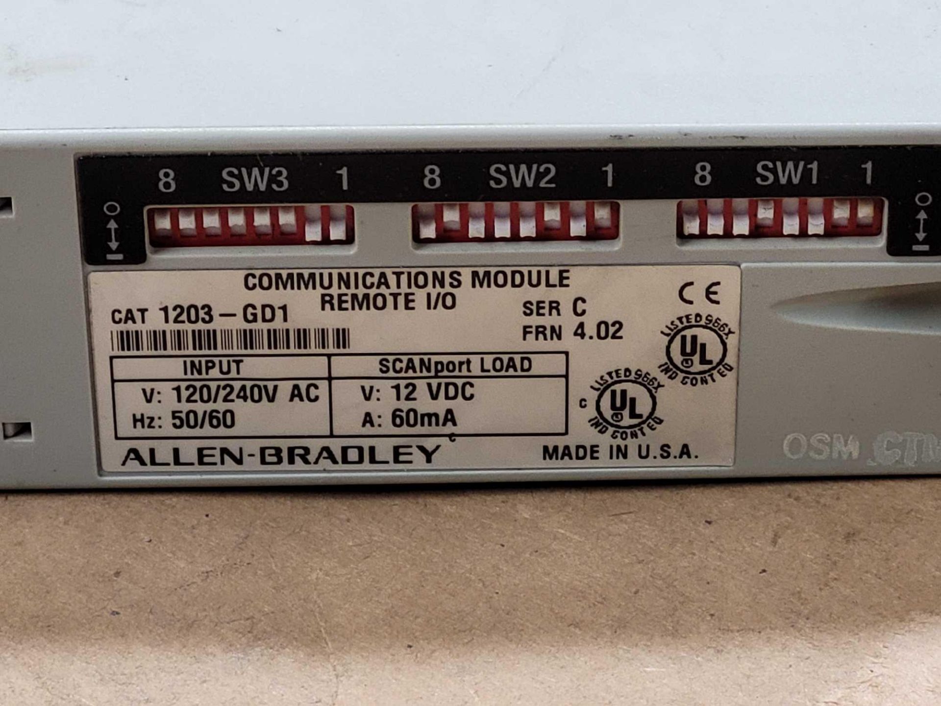 LOT OF 6 ALLEN BRADLEY 1203-GD1 /C COMMUNICATIONS MODULE - Image 2 of 3