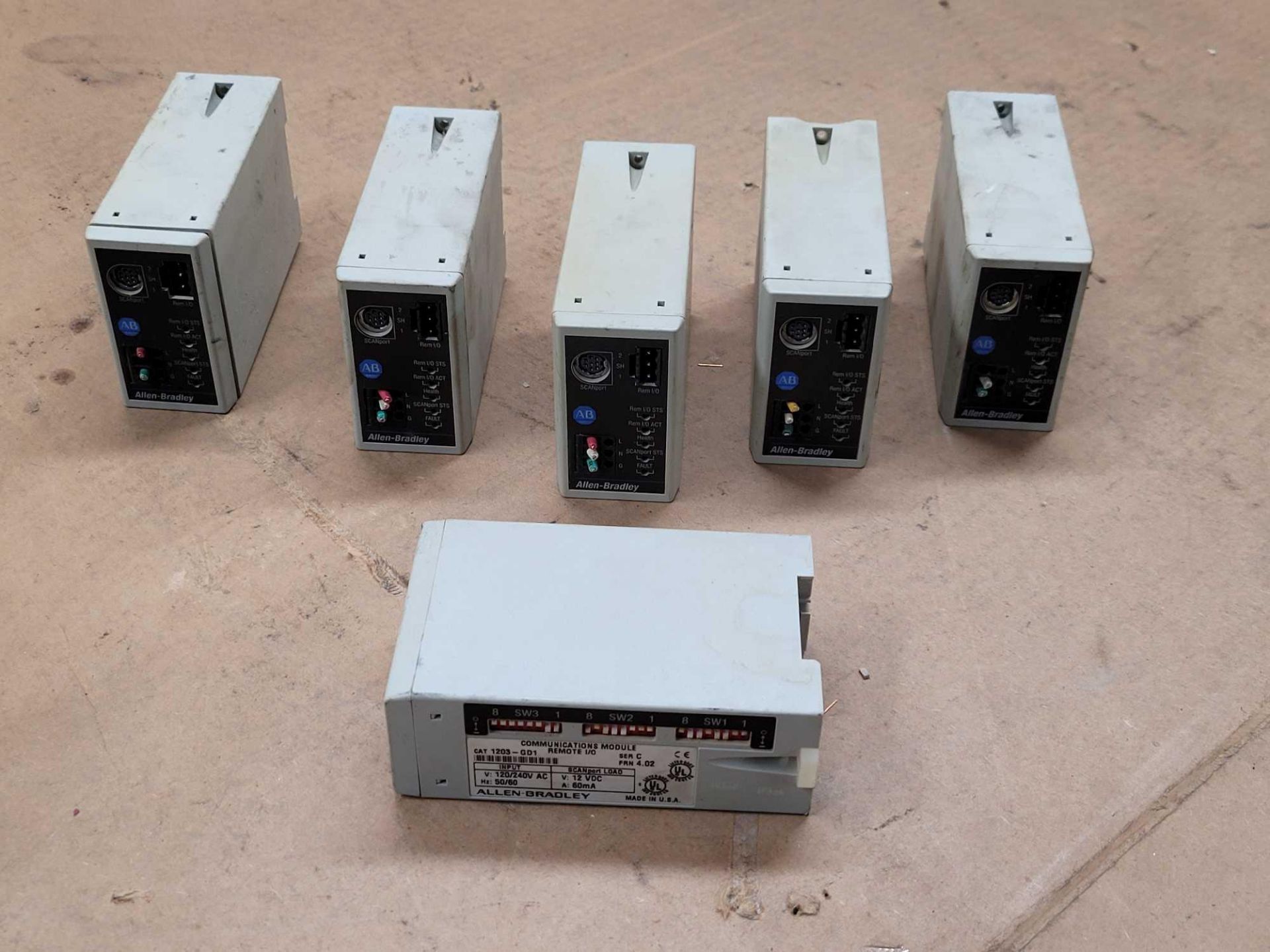 LOT OF 6 ALLEN BRADLEY 1203-GD1 /C COMMUNICATIONS MODULE