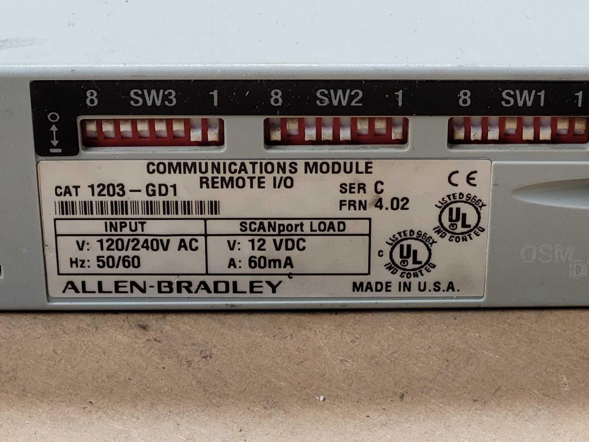 LOT OF 6 ALLEN BRADLEY 1203-GD1 /C COMMUNICATIONS MODULE - Image 2 of 3