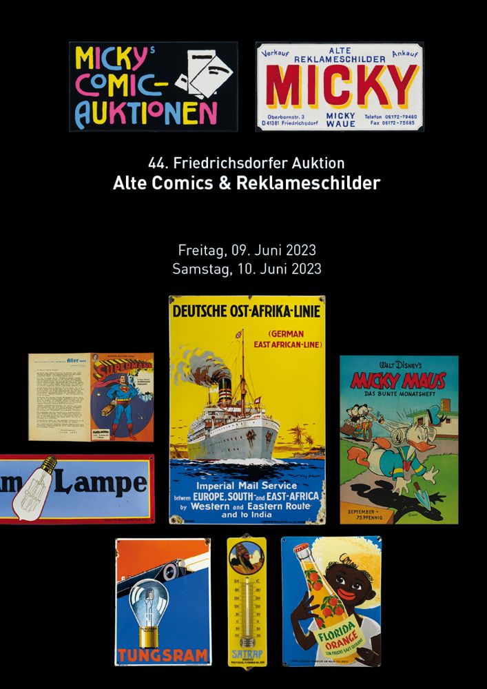 44. Friedrichsdorfer Auktion Alte Comics & Alte Reklame