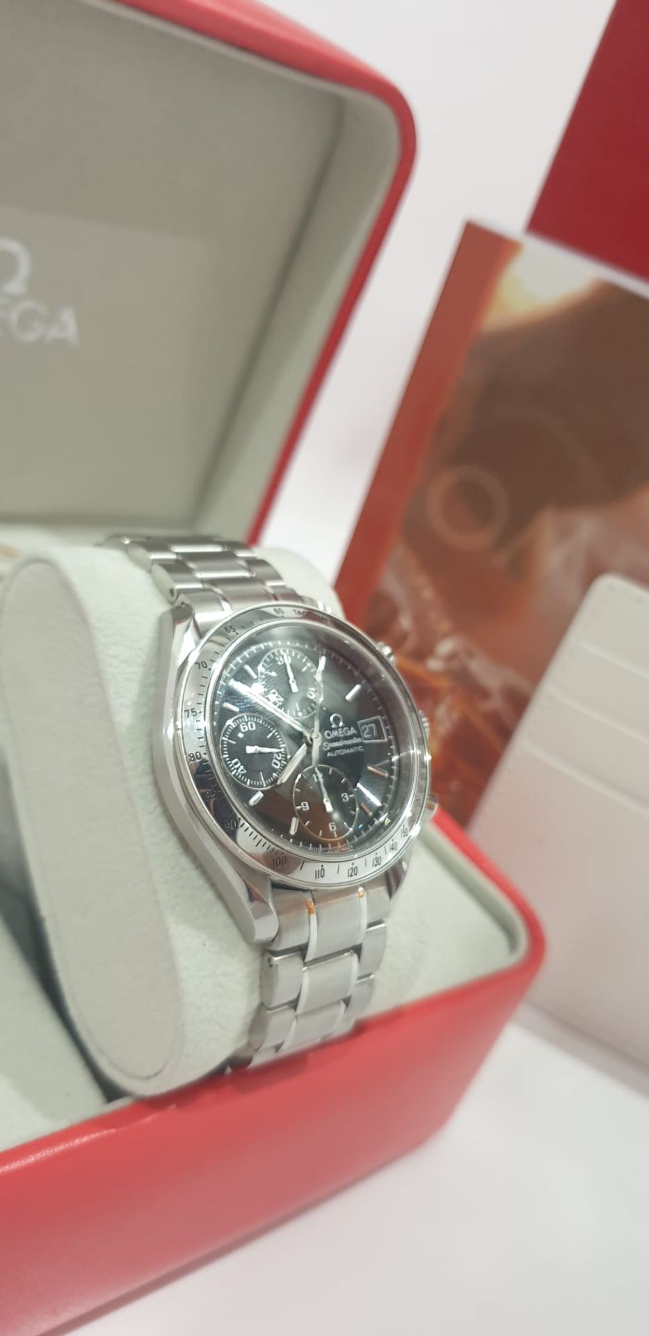 OMEGA SPEEDMASTER CHRONOGRAPH AUTOMATIC MENS SWISS WATCH, BOX NO VAT - Image 10 of 11