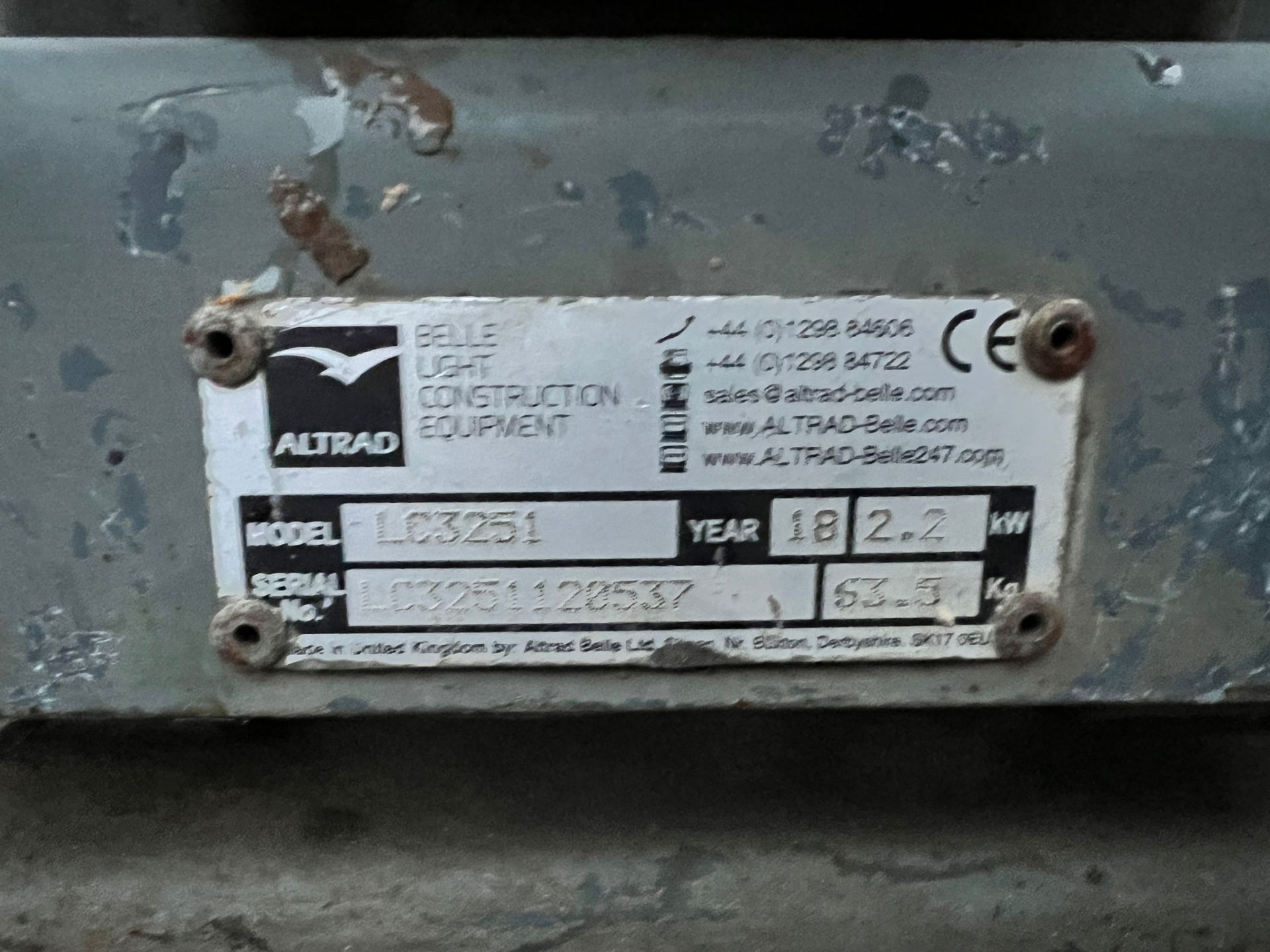 2018 Belle LC3251 Petrol Compaction Plate *PLUS VAT* - Image 8 of 11