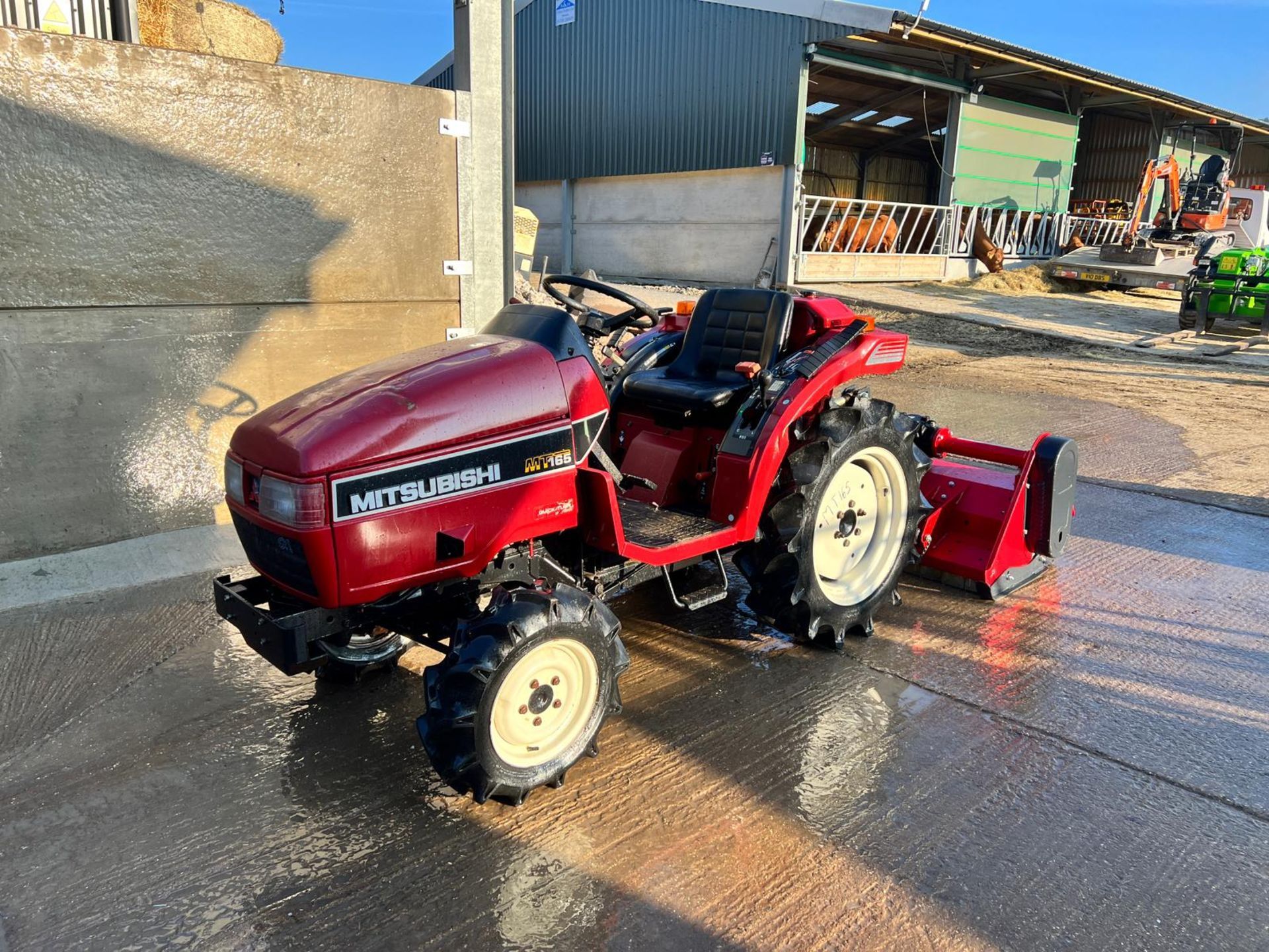 Mitsubishi MT165 4WD Compact Tractor With 2021 Winton 1.25 Metre Flail Mower *PLUS VAT*