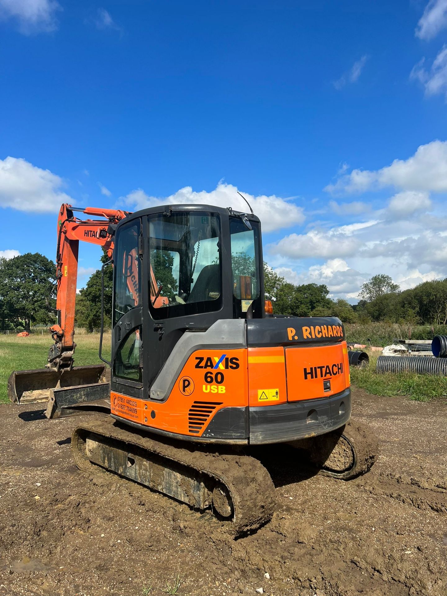 HITACH ZAXIS 60USB 6 TON EXCAVATOR, YEAR 2010, HYDRAULIC QUICK HITCH *PLUS VAT* - Image 3 of 7