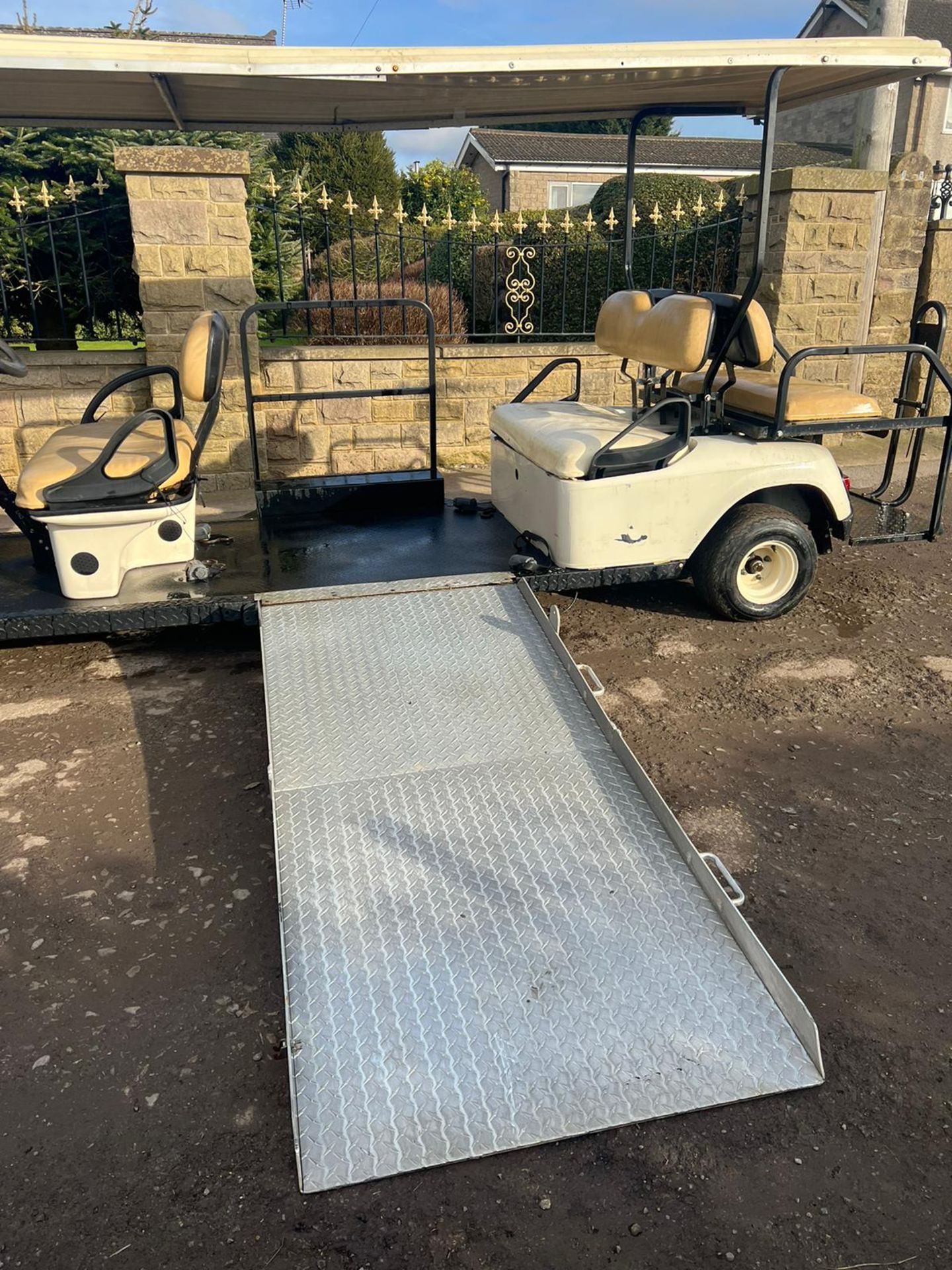 6 seater petrol golf buggy with wheel chair ramp and tie down points *PLUS VAT* - Image 5 of 10