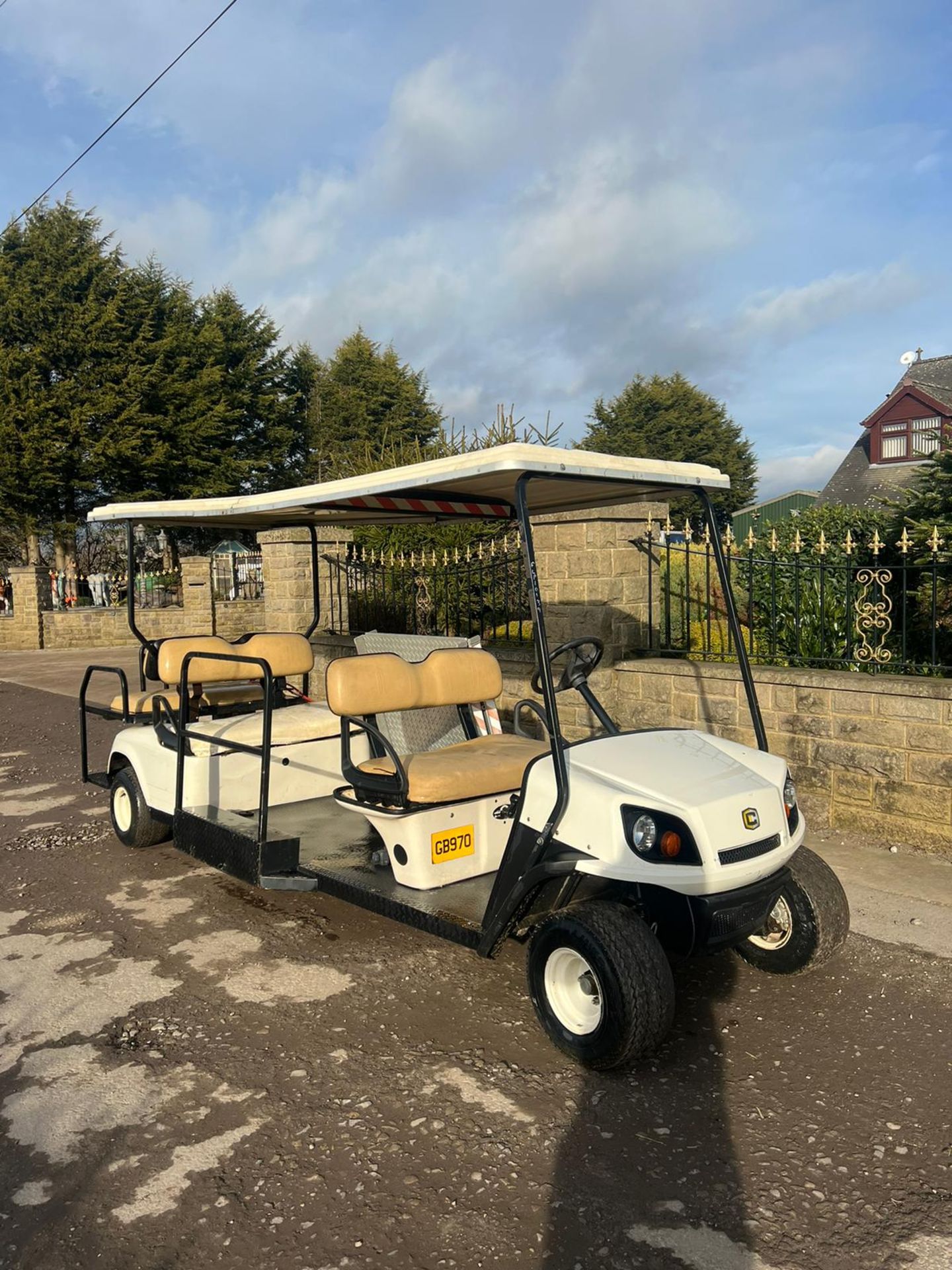 6 seater petrol golf buggy with wheel chair ramp and tie down points *PLUS VAT*