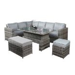 Brand new Rattan set 8 seater corner set with rise and lowering table *PLUS VAT*