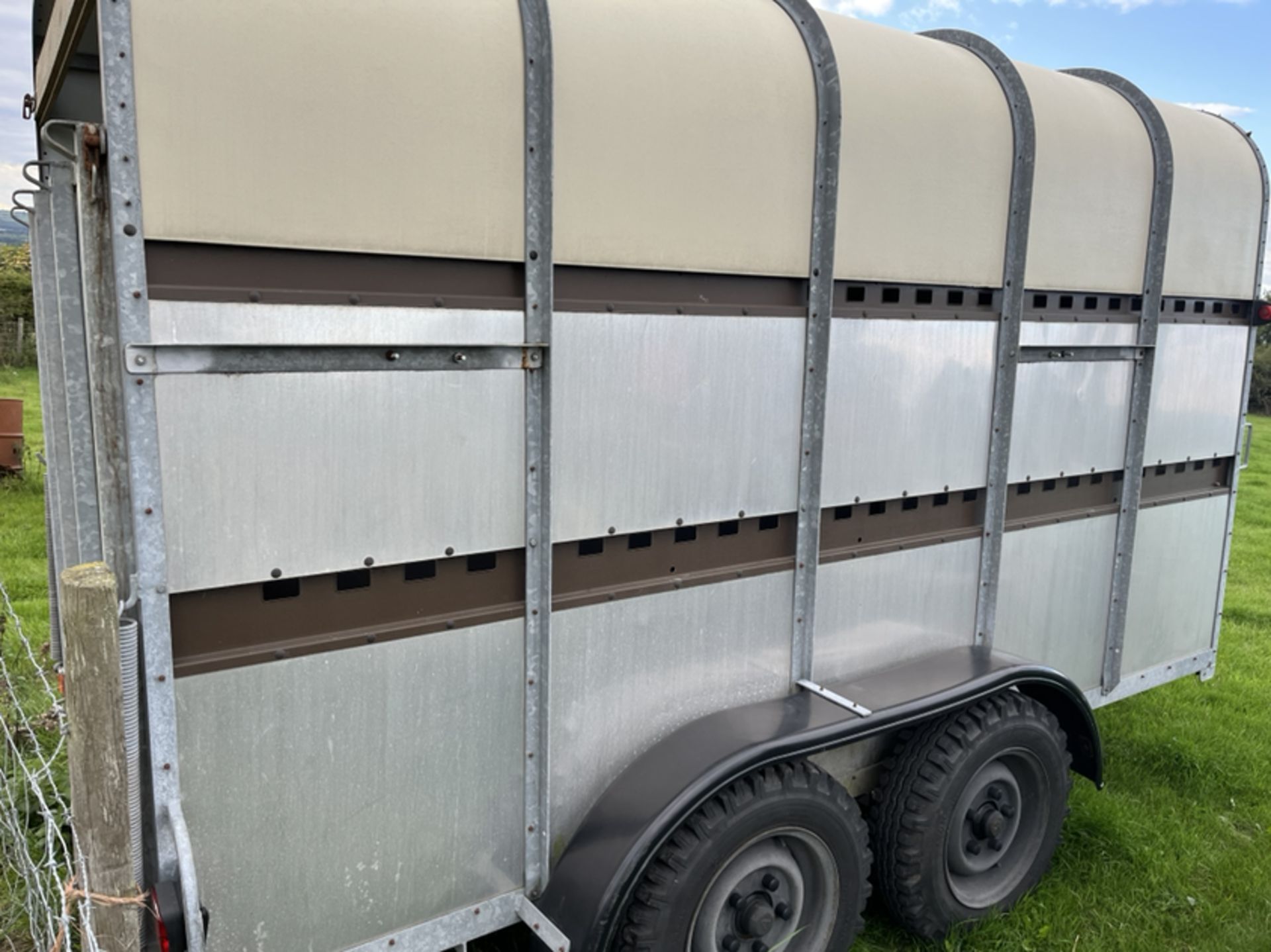 BATESON FULL HEIGHT 12ft CATTLE/HORSE TRAILER - C/W PARTITION - IN TIDY ORDER *PLUS VAT* - Image 4 of 6