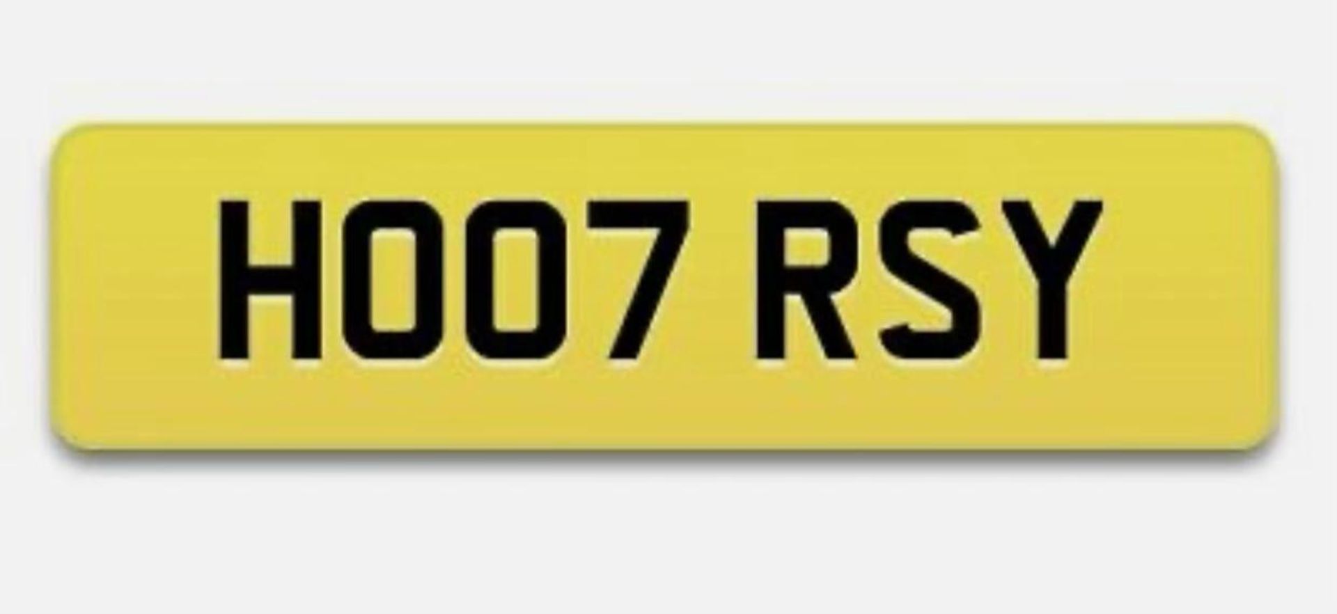 PRIVATE REGISTRATION "H007 RSY" *NO VAT*